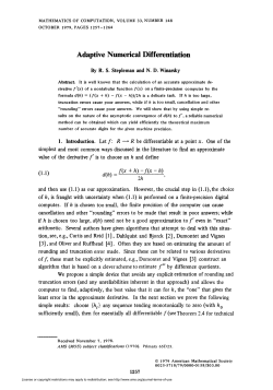 Adaptive Numerical Differentiation