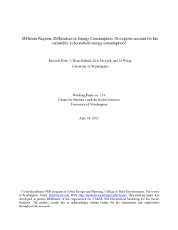 Different Regions, Differences in Energy Consumption