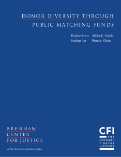 donor diversity through public matching funds