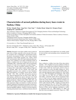 Characteristics of aerosol pollution during heavy haze events in