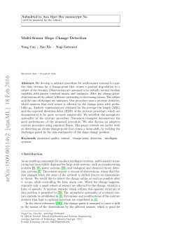 Multi-Sensor Slope Change Detection