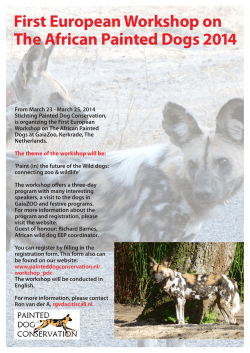 First European Workshop on The African Painted Dogs 2014