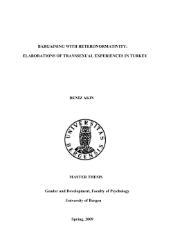 Bargaining with Heteronormativity: Elaborations of - BORA