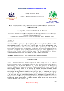 New Electroactive compounds as corrosion inhibitors for zinc in