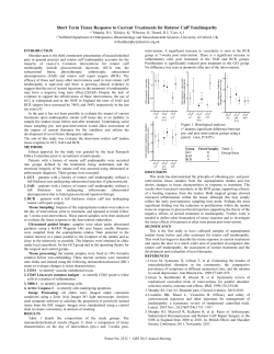 Short Term Tissue Response to Current Treatments for Rotator Cuff