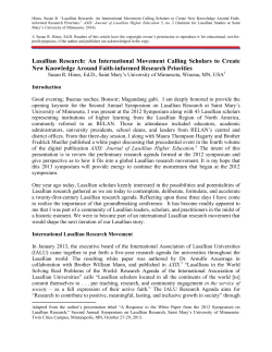 Lasallian Research - AXIS: Journal of Lasallian Higher Education