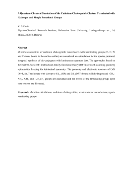 A Quantum-Chemical Simulation of the Cadmium