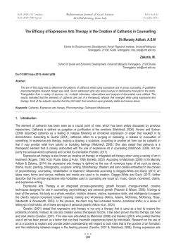 The Efficacy of Expressive Arts Therapy in the Creation of Catharsis