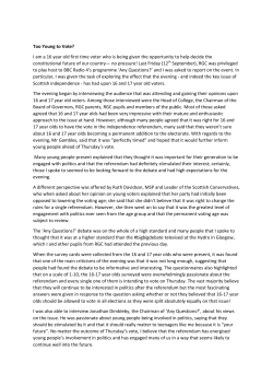 Too Young to Vote? I am a 16 year old first time voter who is being