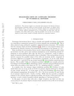 Realizable sets of catenary degrees of numerical monoids