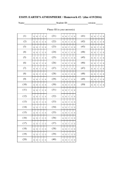 ESS55: EARTH`S ATMOSPHERE / Homework #2