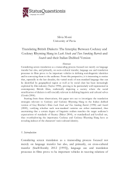 3. Monti OK - Status Quaestionis