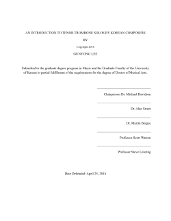 an introduction to tenor trombone solos - KU ScholarWorks