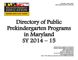 MARYLAND STATE BOARD OF EDUCATION