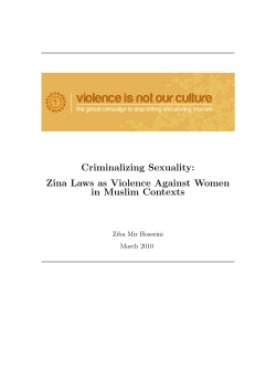 Criminalizing Sexuality - La Strada International