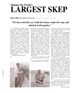 Making the World`s Largest Skep