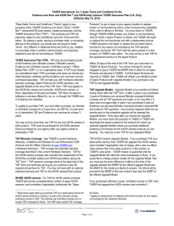 TASER International, Inc.`s Sales Terms and Conditions for