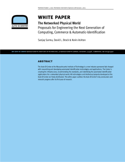 Networked Physical World