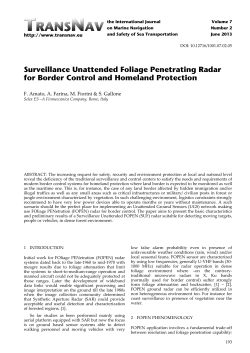 Surveillance Unattended Foliage Penetrating Radar for Border