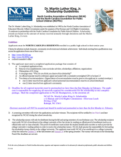 The Dr. Martin Luther King, Jr. Scholarship