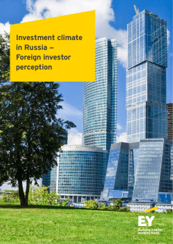 Investment climate in Russia &mdash; Foreign investor perception