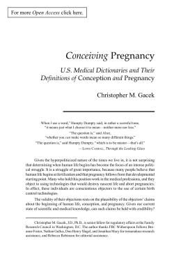 Conceiving Pregnancy - National Catholic Bioethics Center