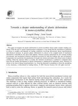 Towards a deeper understanding of plastic deformation in mono