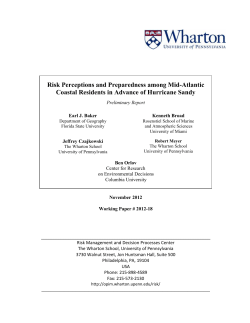 Risk Perceptions and Preparedness among Mid