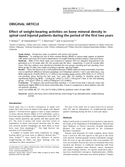 Effect of weight-bearing activities on bone mineral density in spinal