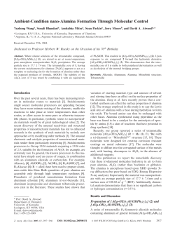 Ambient-Condition nano-Alumina Formation Through Molecular