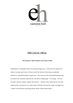 The Legal Trial - Dr. Eamonn Hall