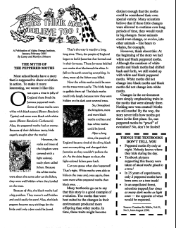Myth of Peppered Moths, The
