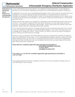 Nationwide Unforeseeable Emergency