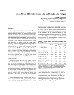 Mean Stress Effects in Stress-Life and Strain-Life Fatigue