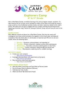 Camp Overview. - Red Butte Garden