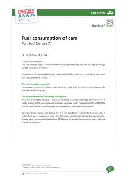 Fuel consumption of cars