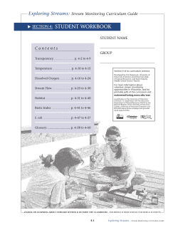 Section 4 - Wisconsin`s Citizen-Based Water Monitoring Network