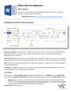 Office: Word for Beginners