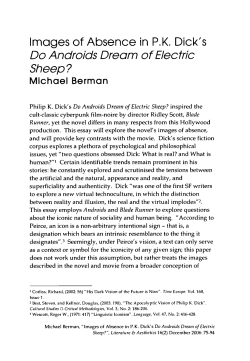 Do Androids Dream of Electric Sheep?