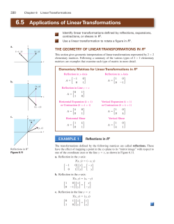 6.5 Applications of Linear Transformations