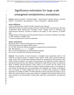 Significance estimation for large scale untargeted