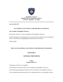 - Kuvendi i Kosoves
