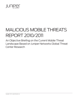Malicious Mobile Threats Report 2010/2011