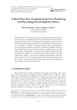 A Real-Time Eye Tracking System for Predicting and Preventing