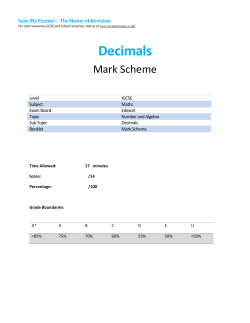 Decimals - SAVE MY EXAMS!
