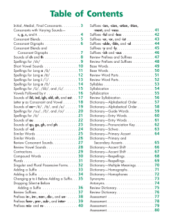 Table of Contents - Continental Press