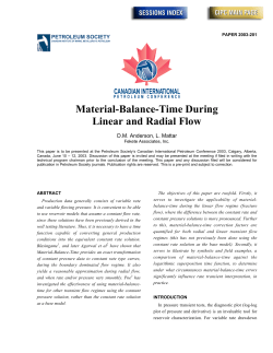 Material-Balance-Time During Linear and Radial Flow