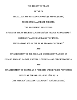 THE TREATY OF PEACE BETWEEN THE ALLIED AND