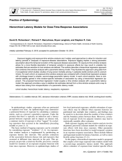 Hierarchical Latency Models for Dose-Time