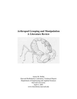 Arthropod Grasping and Manipulation